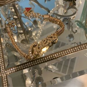 Guess Gold-Tone Bracelet with Sparkling Accents